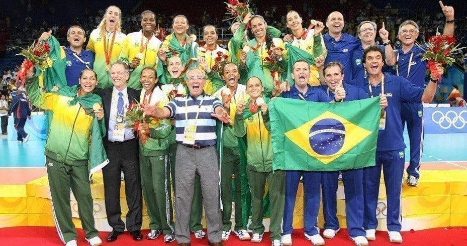 Brasil campe&atilde;o ol&iacute;mpico no v&ocirc;lei feminino em Pequim
