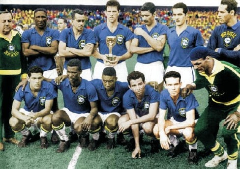 Camisa da Sele&ccedil;&atilde;o Brasileira na Copa do Mundo de 1958