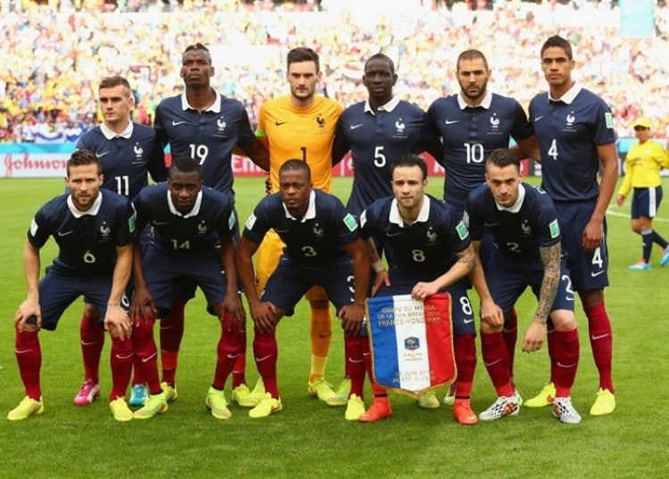 Camisas da Fran&ccedil;a na Copa de 2014