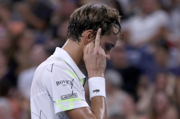 Medvedev gesto osceno para torcida no US Open