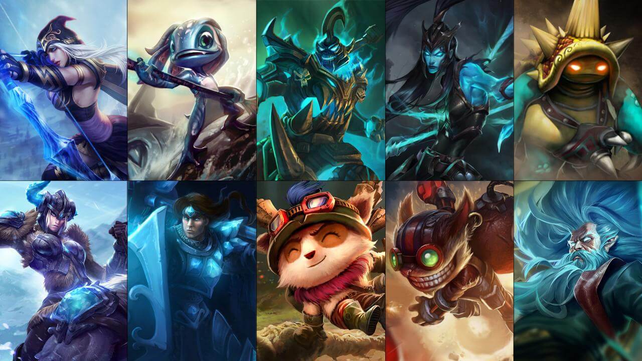 Todos os personagens do LOL