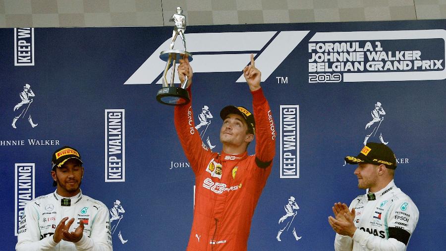 Chrales Leclerc primeira vitória na Fórmula 1 no GP da Bélgica