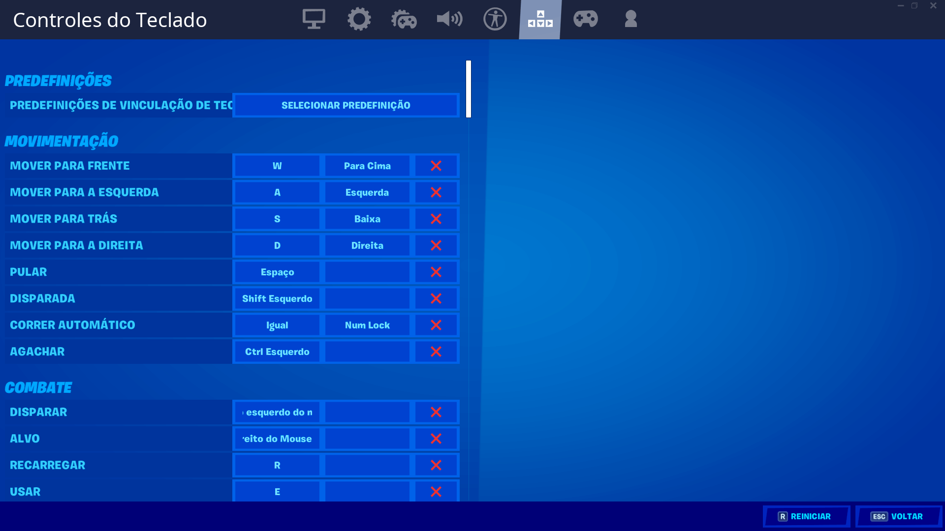 como jogar fortnite lista comandos