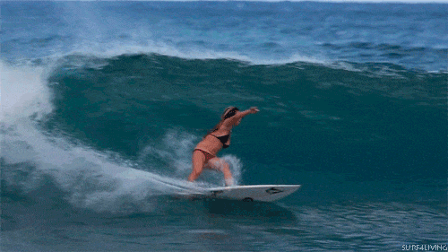 Manobra de batida no surf