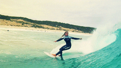 Manobra de batida no surf