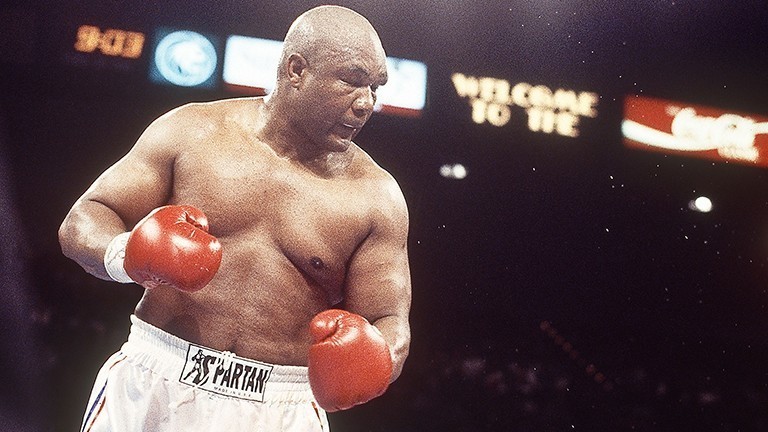 George Foreman campe&atilde;o mundial dos pesos-pesados aos 45 anos