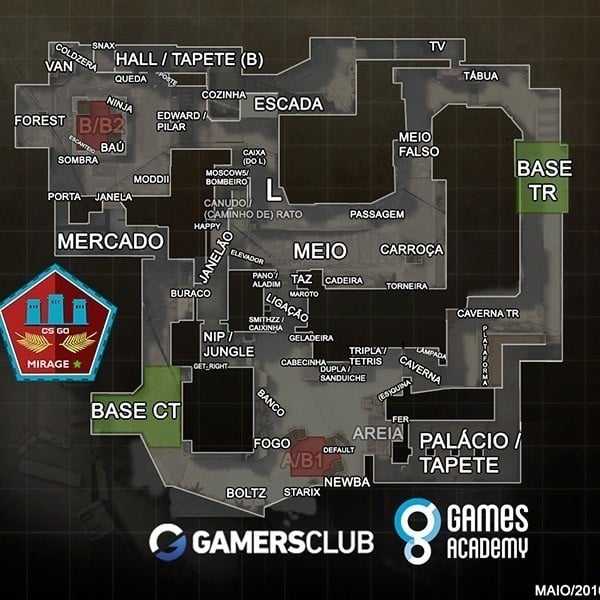 posições csgo mirage