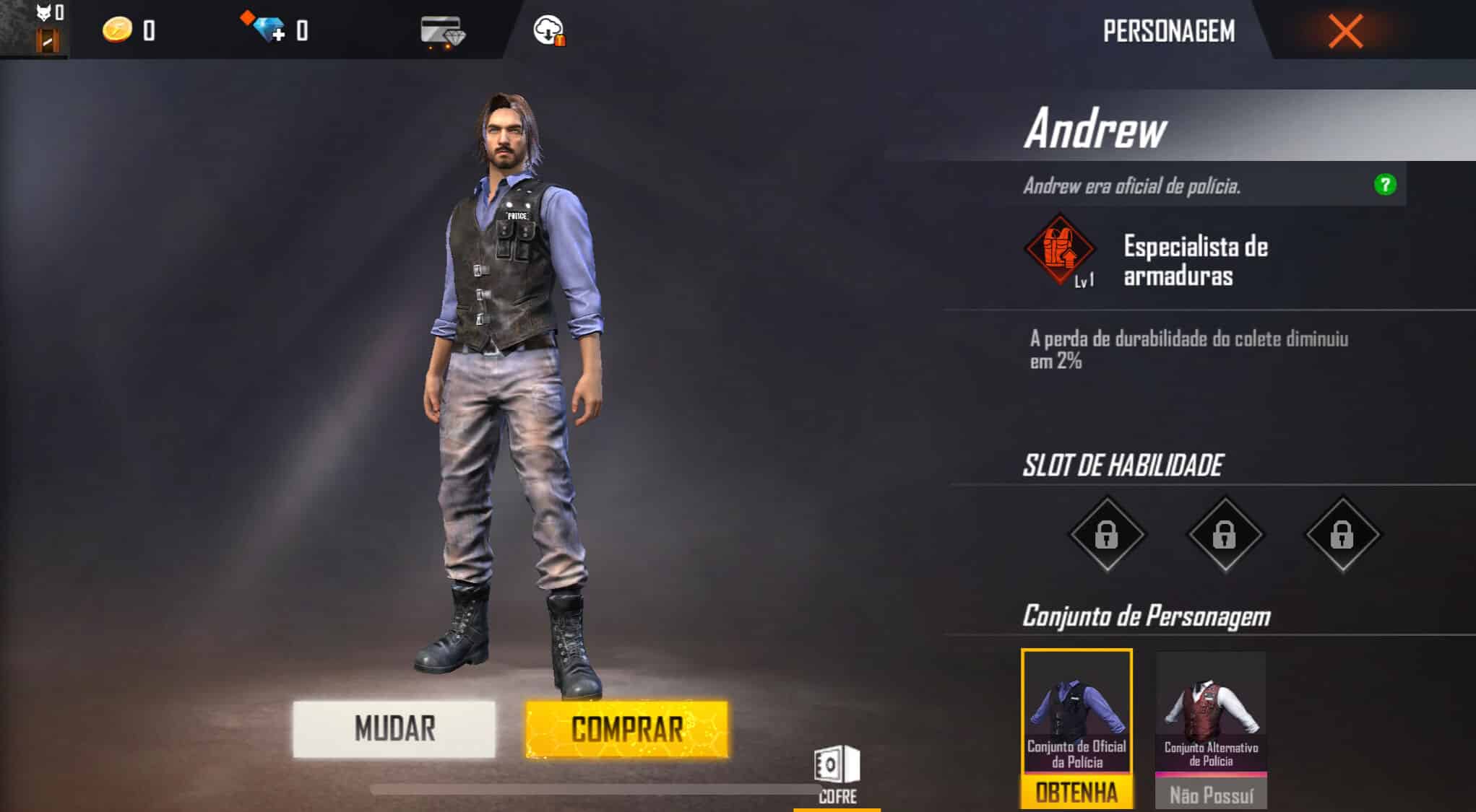 Personagens do Free Fire Andrew