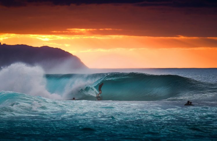 Imagem do recife de surf de Banzai Pipeline
