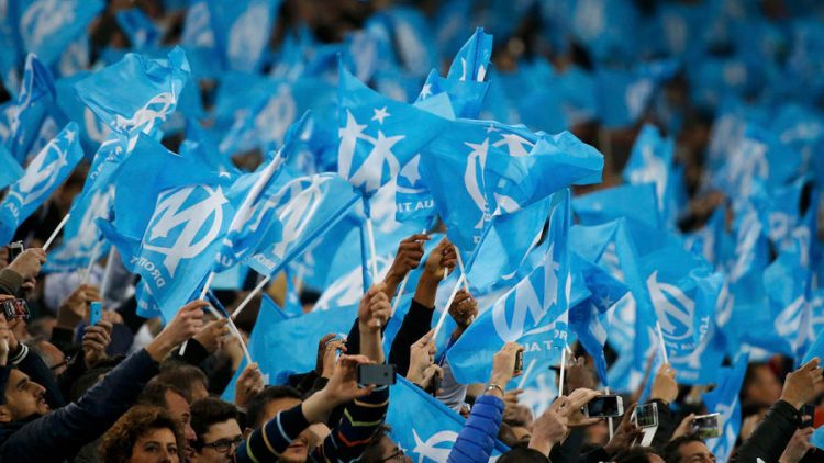 O Olympique de Marselha tem uma das maiores torcidas da Fran&ccedil;a