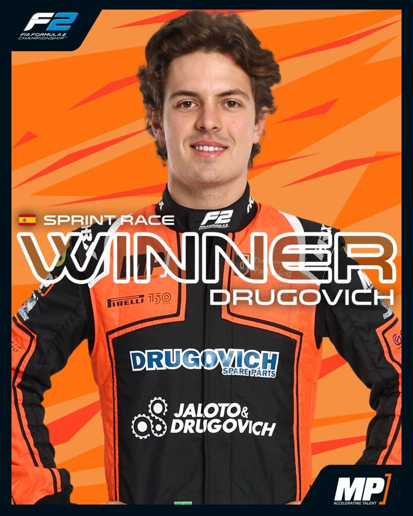 Felipe Drugovich vence a corrida sprint na Espanha e retoma a lideran&ccedil;a