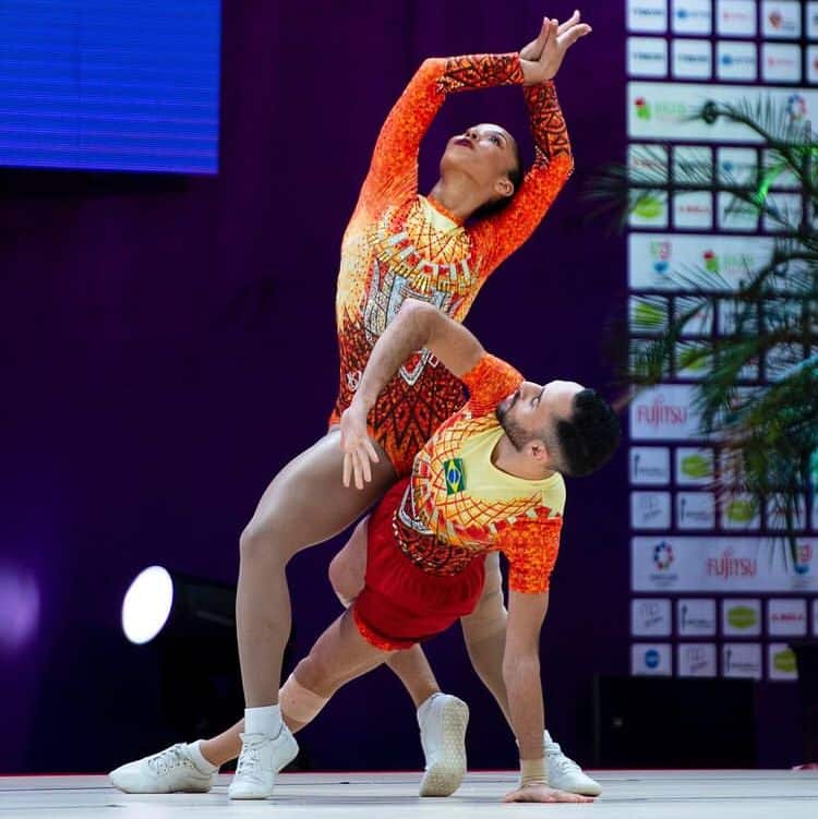 Brasil no p&oacute;dio do Mundial de Gin&aacute;stica Aer&oacute;bica