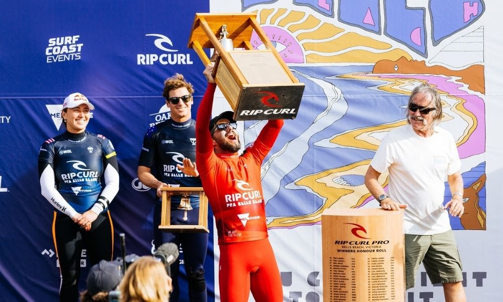 Saiba quem s&atilde;o os surfistas brasileiros campe&otilde;es da etapa de Bells Beach