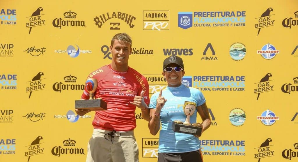 QS de Praia Mole: Silvana Lima e Luan Woods s&atilde;o campe&otilde;es do Layback Pro 2023