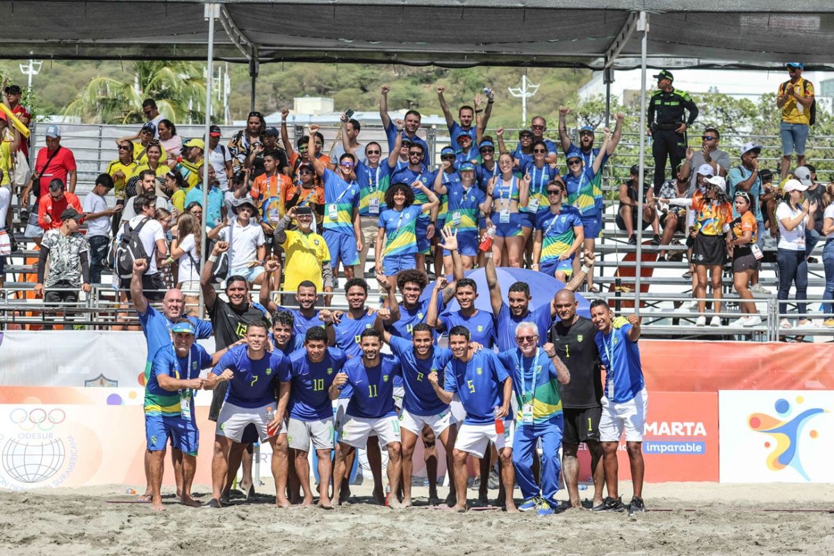 Gol de Bicicleta! Brasil ganha medalha de ouro no Sul-Americano de Praia 2023
