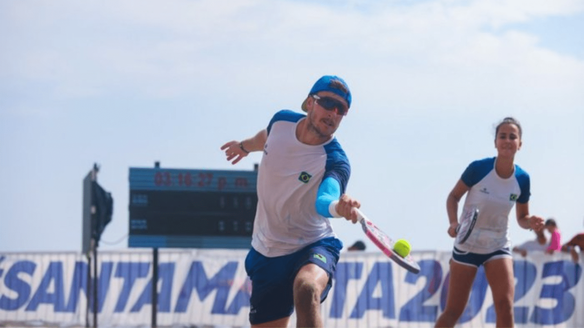 Brasil na decis&atilde;o dos&nbsp;Jogos Sul-Americanos de Praia 2023