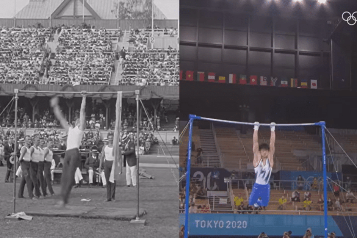 INCR&Iacute;VEL! V&iacute;deo mostra evolu&ccedil;&atilde;o de 100 anos na barra fixa da Gin&aacute;stica Art&iacute;stica