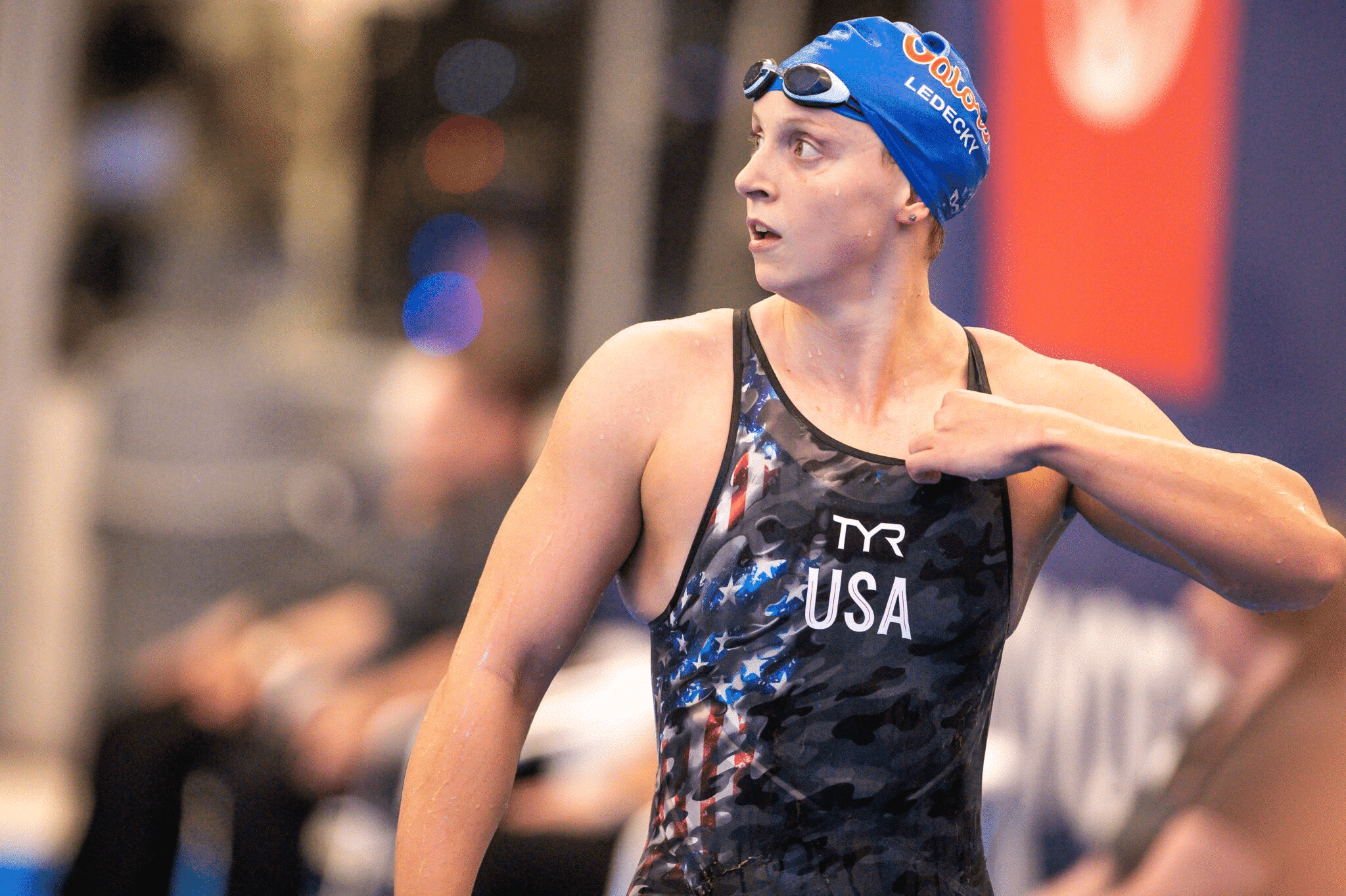 Katie Ledecky possui 5 pr&ecirc;mios da Swimming World de Swimmers of the Year