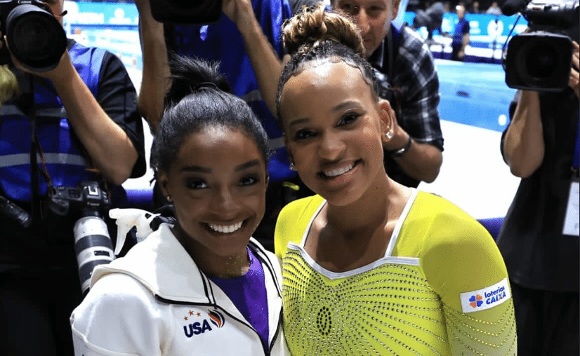 Rebeca Andrade atinge feitos hist&oacute;ricos e iguala Simone Biles