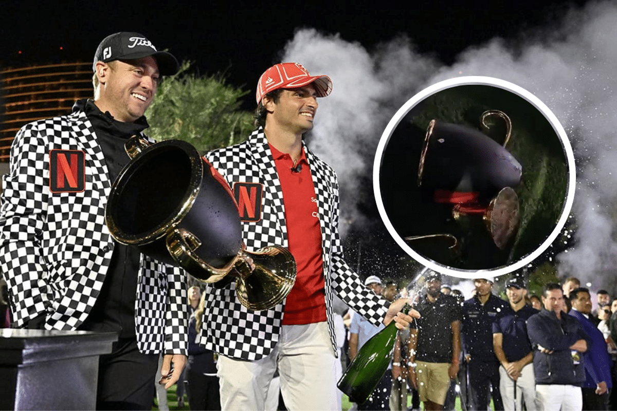 (V&iacute;deo) Piloto da Ferrari &eacute; campe&atilde;o no golfe da Netflix e fez isso com o trof&eacute;u