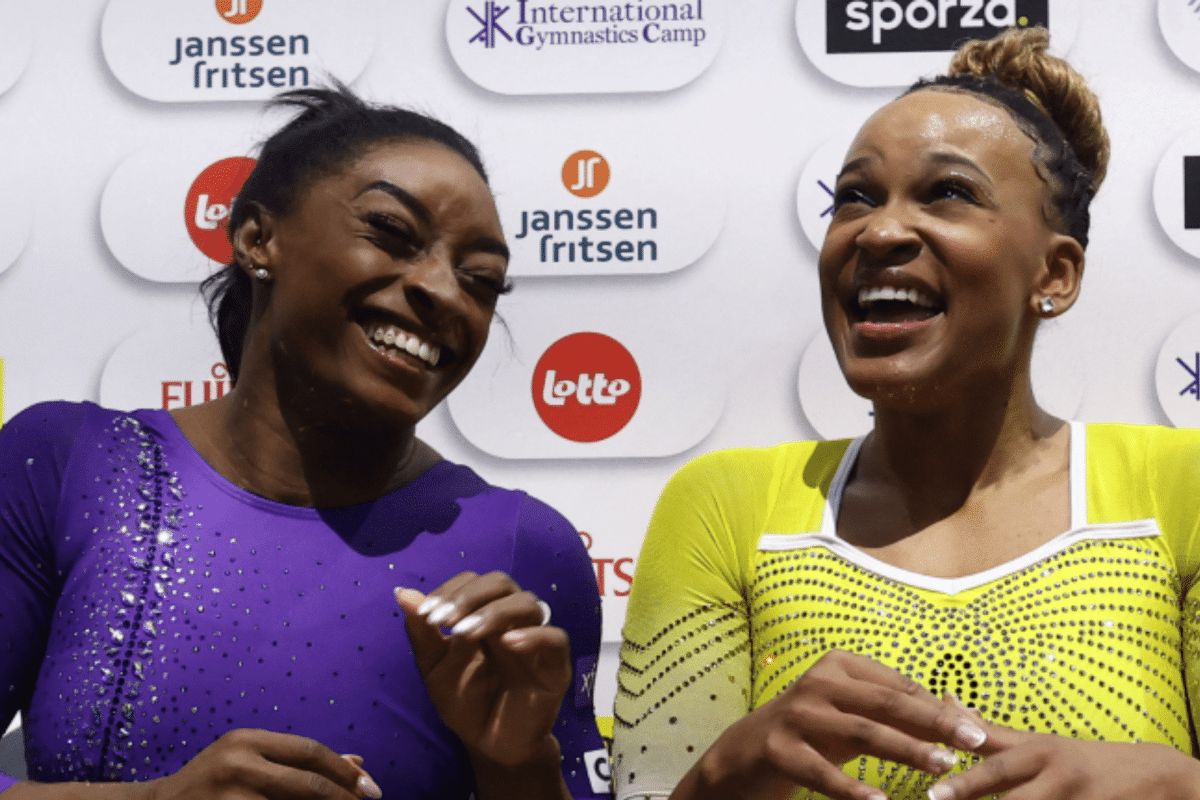 Rebeca Andrade projeta final com Simone Biles na Olimp&iacute;ada de Paris 2024