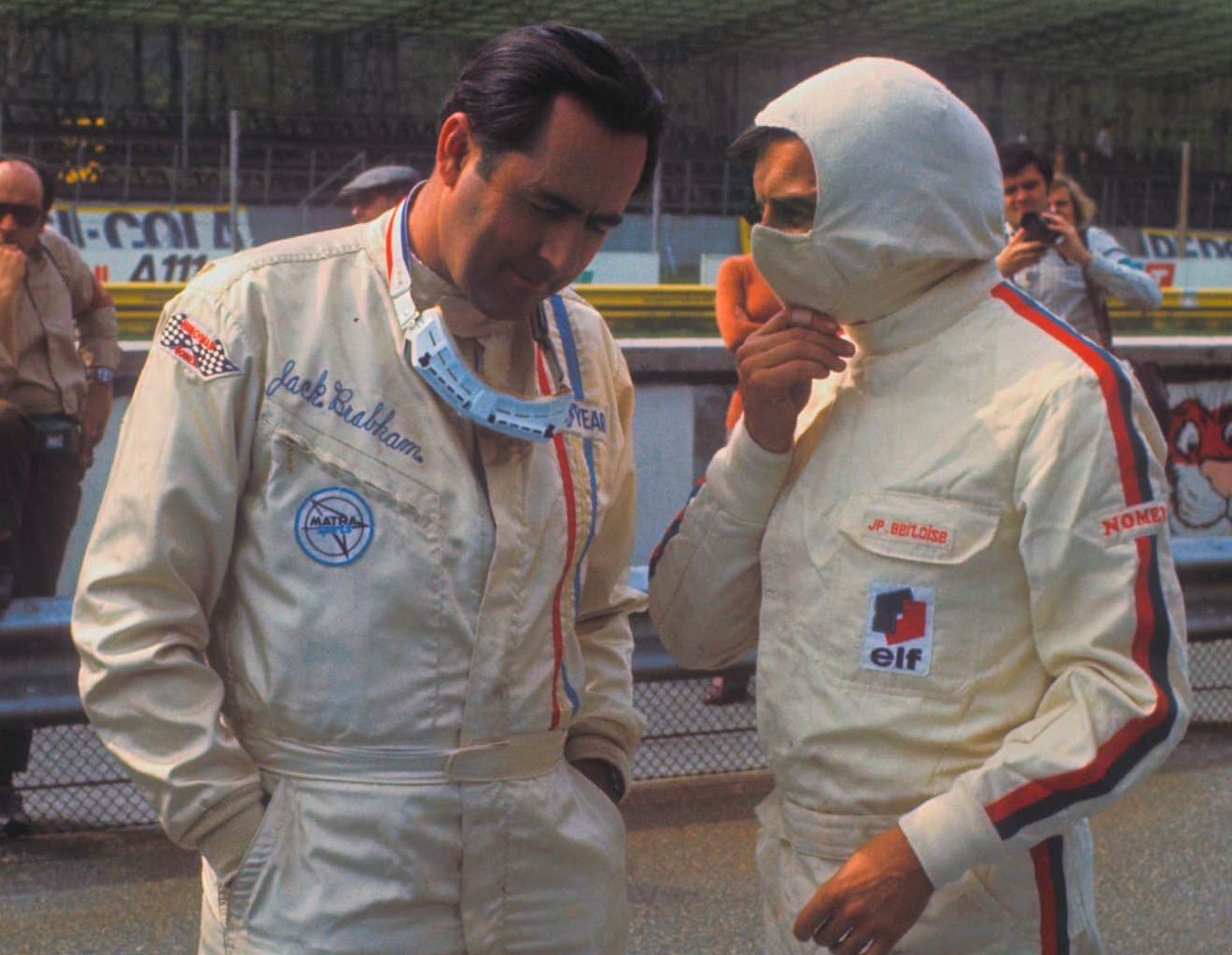 Jack Brabham e Jean Pierre em Monza em 1970 (Iconsport)