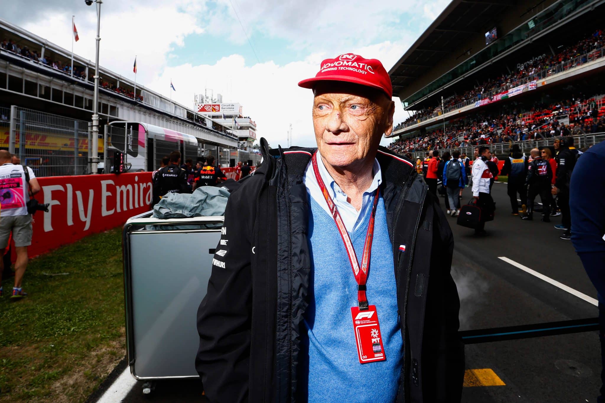 Niki Lauda no Grande Pr&ecirc;mio da Espanha 2018 (Iconsport)