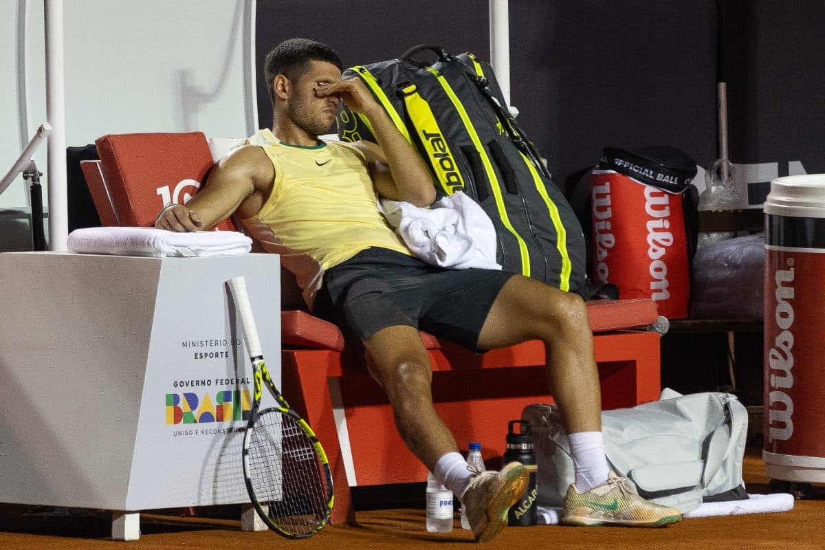 &lsquo;Confronto do s&eacute;culo&rsquo; pode estar em risco ap&oacute;s les&atilde;o de Carlos Alcaraz no Rio Open 2024