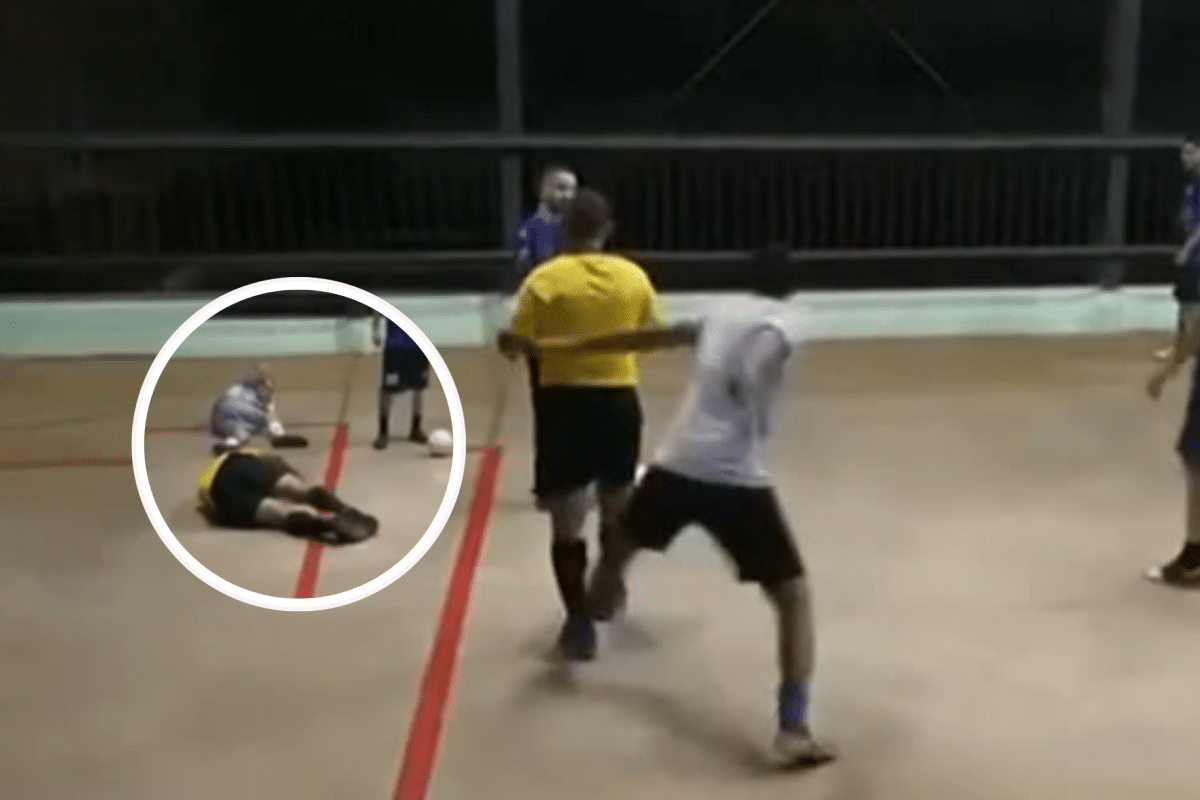 AGRESS&Atilde;O! Jogo de futsal &eacute; interrompido ap&oacute;s ataque contra &aacute;rbitro