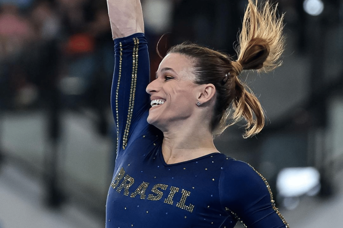 Jade Barbosa festeja o n&iacute;vel da gin&aacute;stica brasileira e revela: &ldquo;Se o p&oacute;dio vier&hellip;&rdquo;