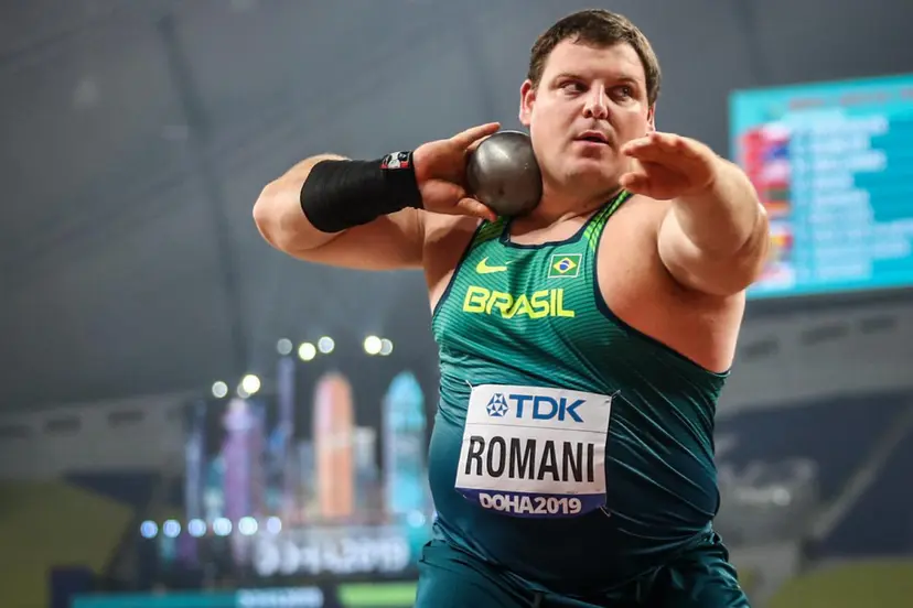 Darlan Romani no arremesso de peso