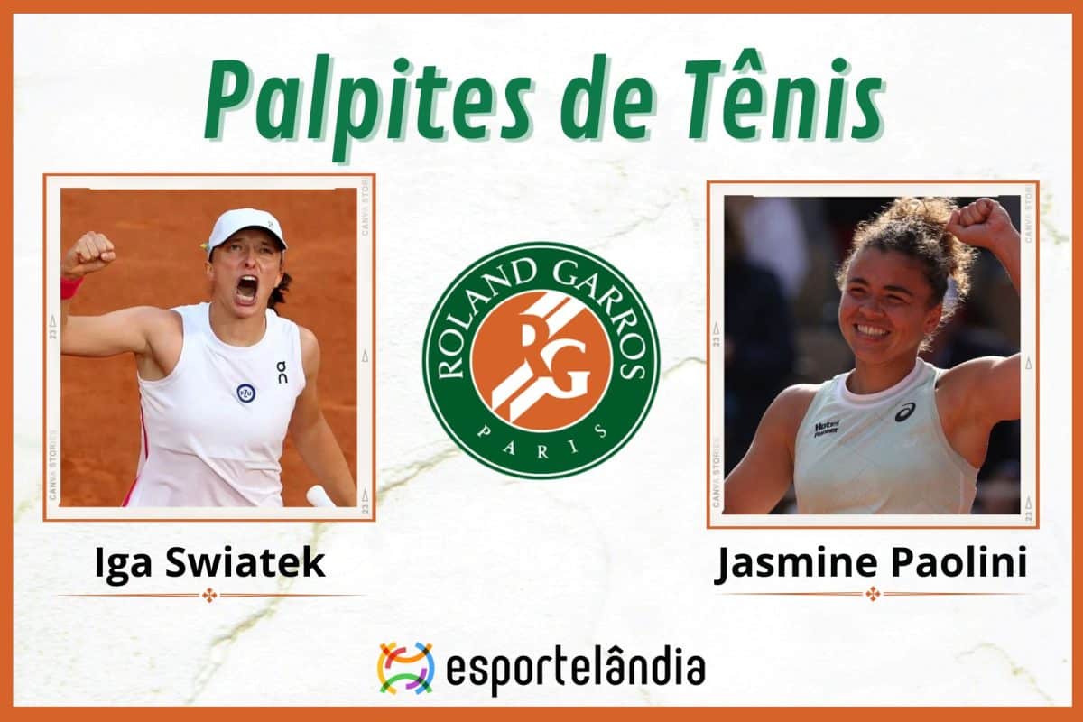 Palpites t&ecirc;nis: Iga Swiatek x Jasmine Paolini &ndash; 08/06 &ndash; Roland Garros