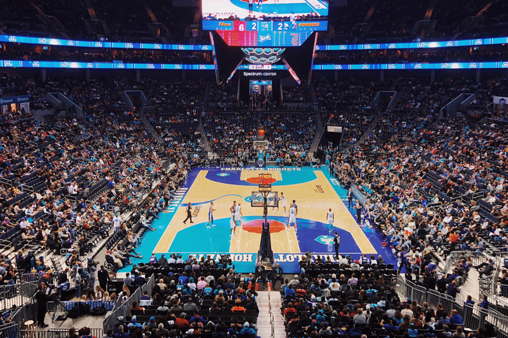 Spectrum Center &eacute; a casa do Charlotte Hornets (Divulga&ccedil;&atilde;o/NBA)