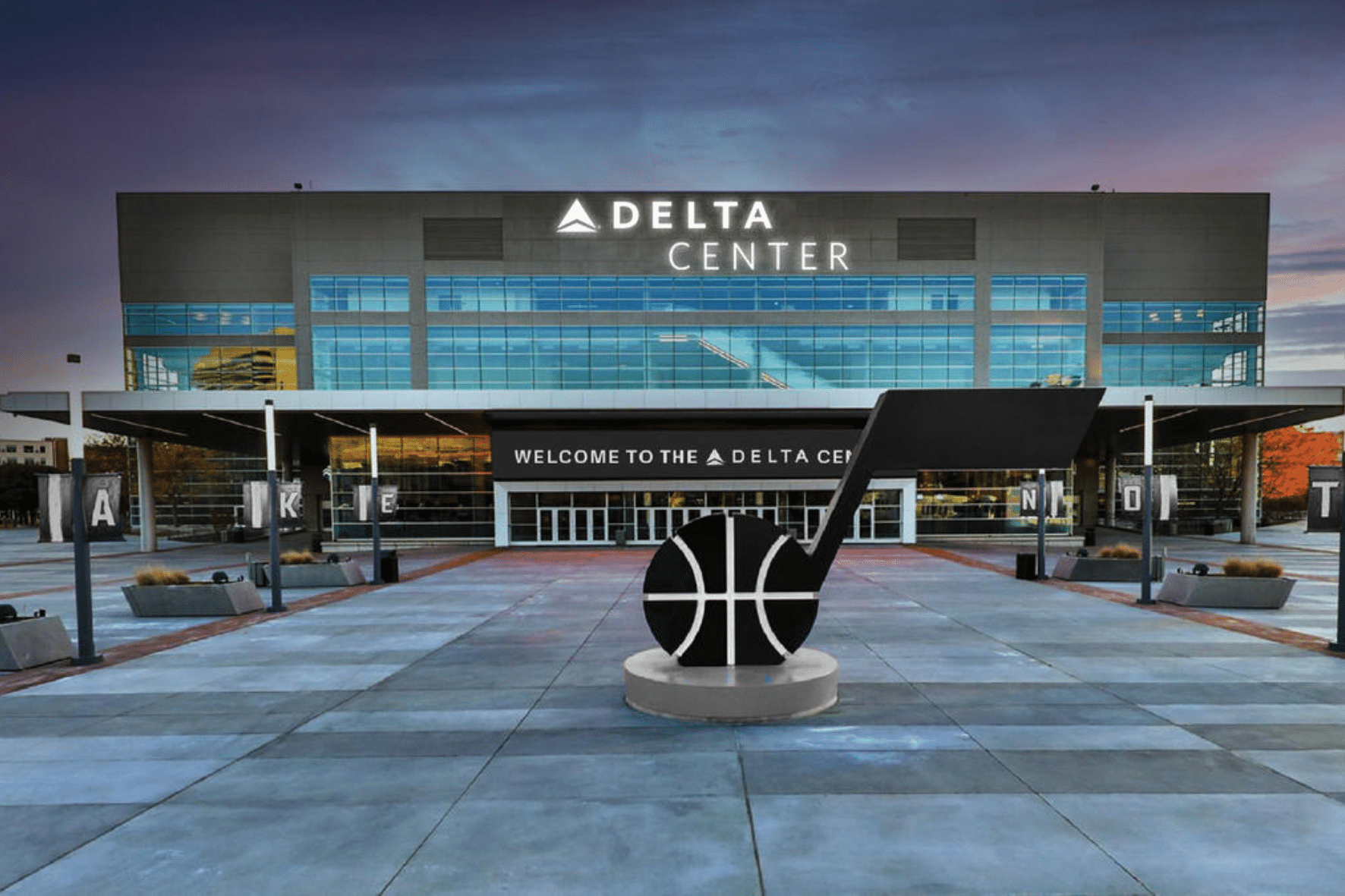 Delta Center recebe as partidas do Utah Jazz como mandante na NBA (Divulga&ccedil;&atilde;o/UtahJazz)