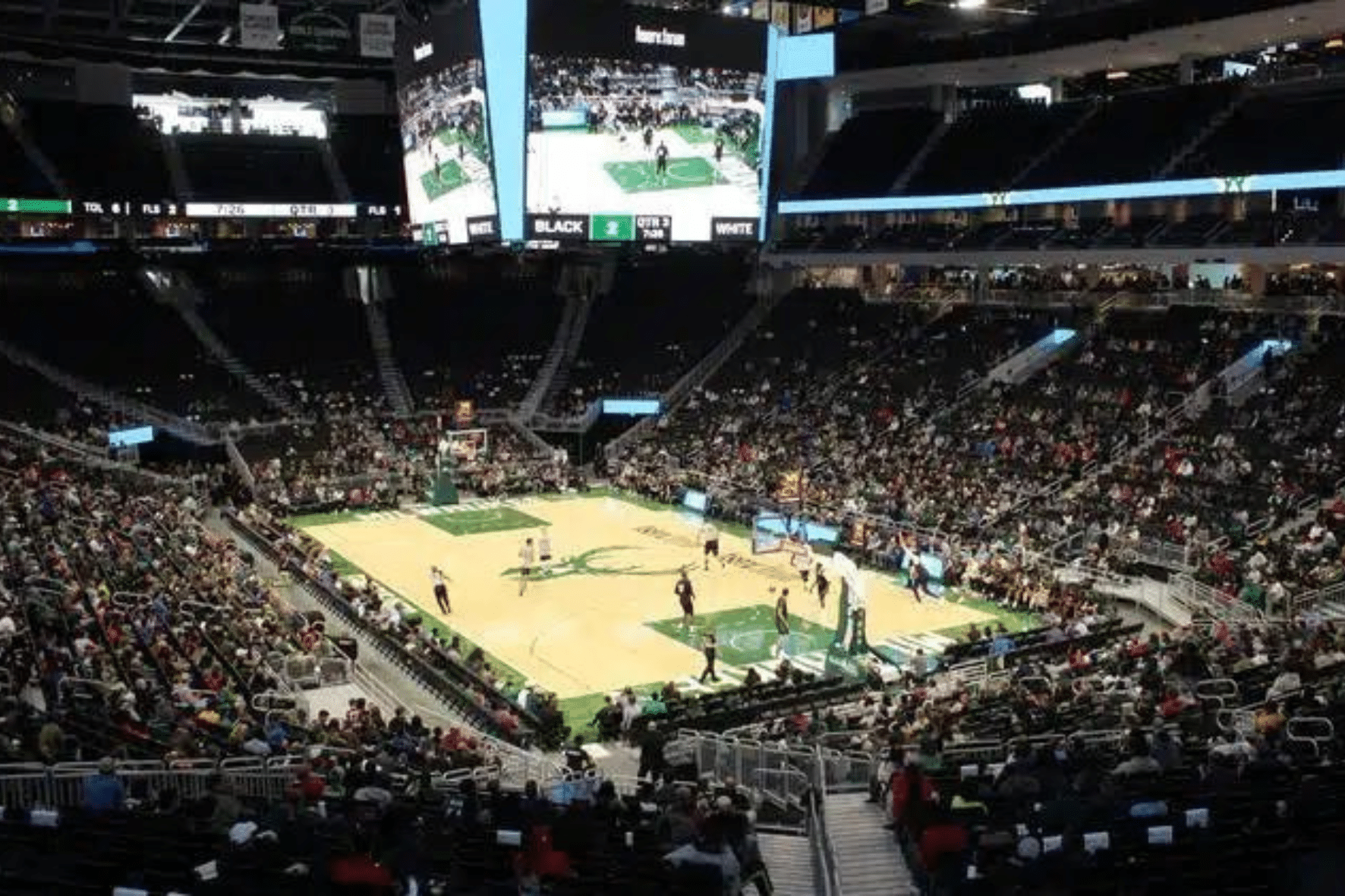 Fiserv Forum &eacute; a arena do Milwaukee Bucks desde 2018