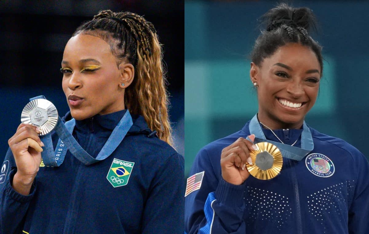 Rebeca Andrade x Simone Biles: confira o hist&oacute;rico de confronto das ginastas