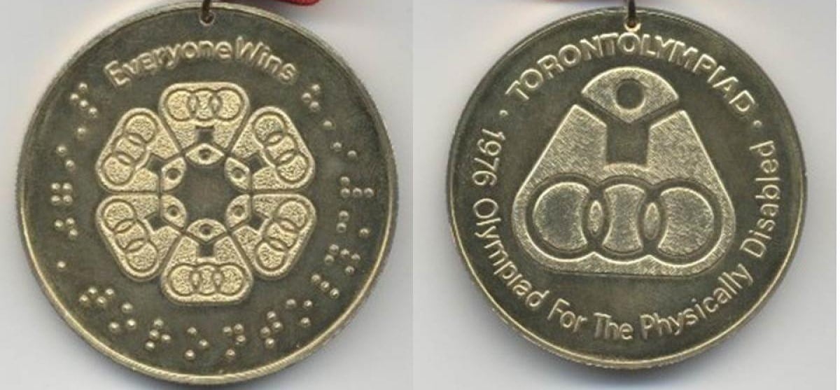 Medalha paral&iacute;mpica de Toronto 1976