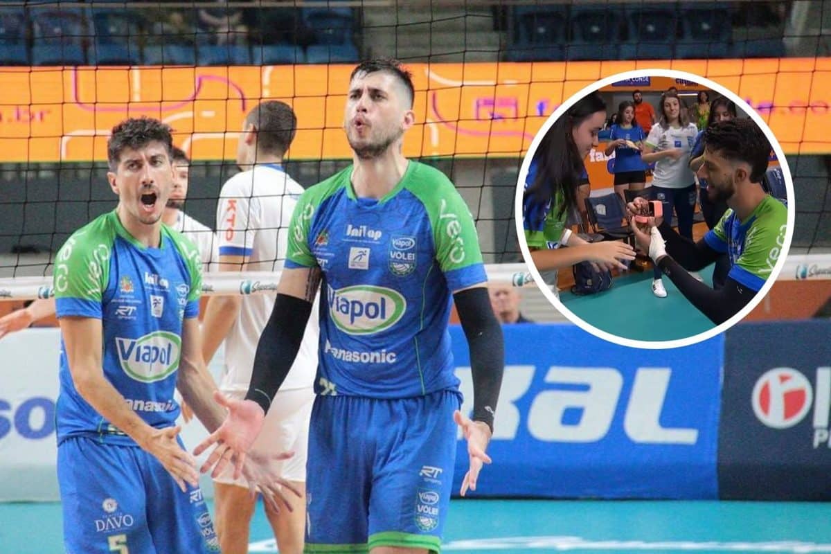 Superliga Masculina tem jogo de 3h30 que termina na madrugada com pedido de casamento